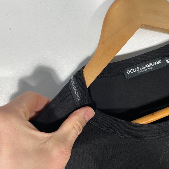 Dolce & Gabbana Saint Mary Elegant Baroque Tee Black mens size 46 / Small - Picture 5 of 7